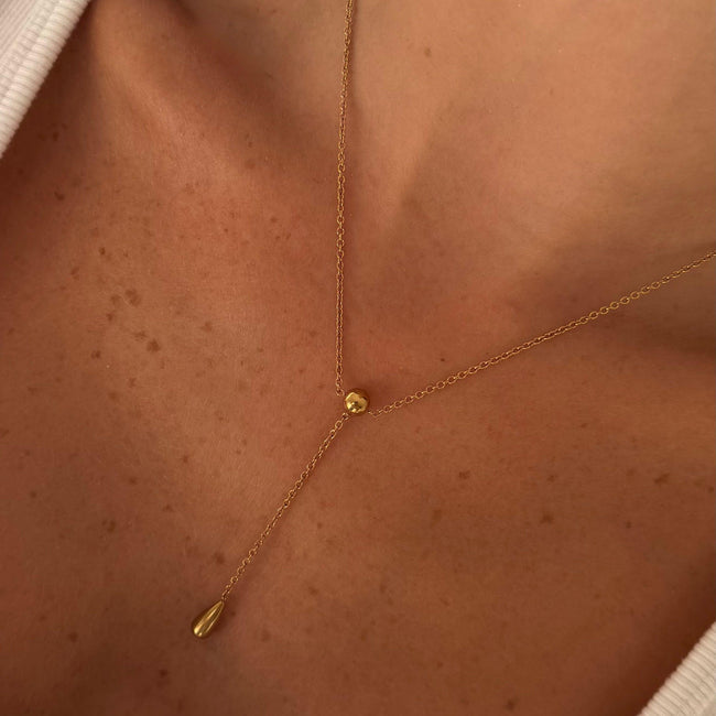 Luna Drop Lariat Necklace Hover Image