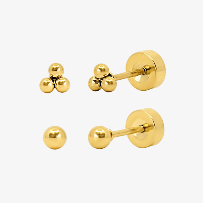 Tiny Crush Flat Back 2 Piece Earring Set Main Image
